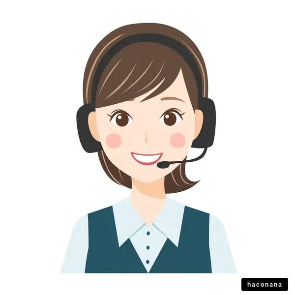 コールセンター女性スタッフのイラスト