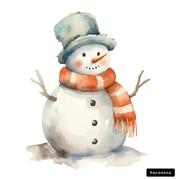 雪だるまのイラスト