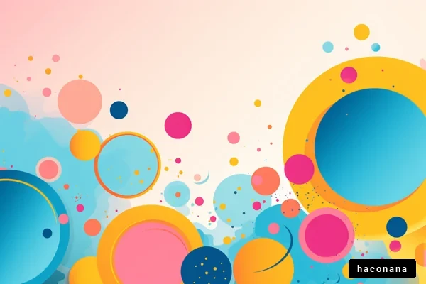 カラフルな円の背景