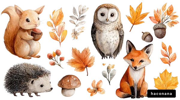 秋の小動物たちと自然