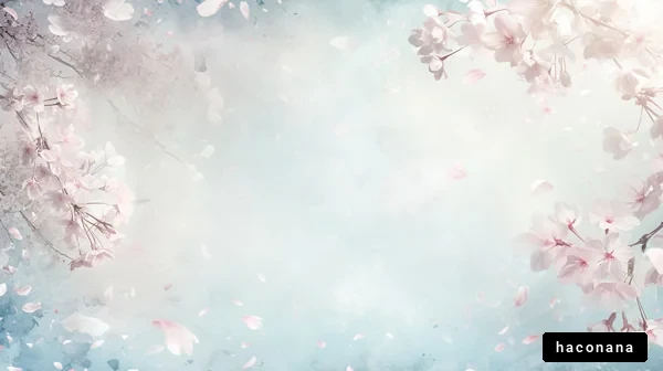 桜の花びら舞う風景