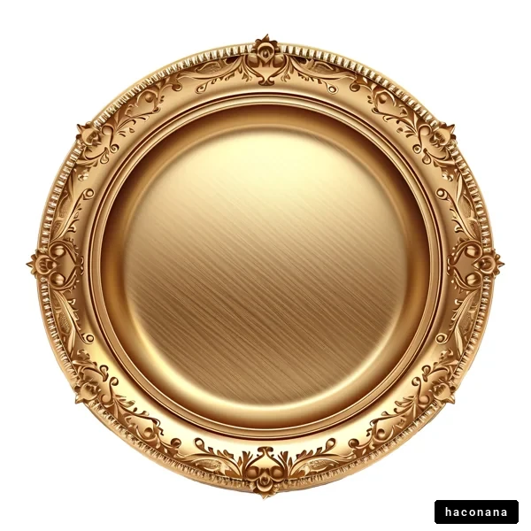 金色の装飾プレート