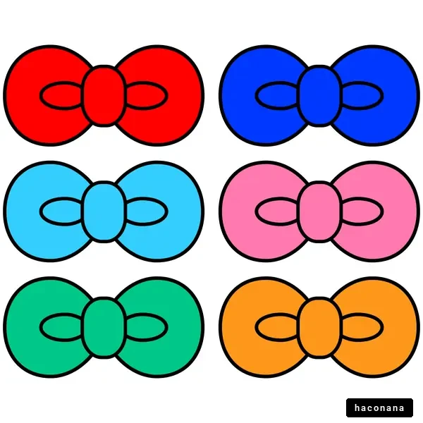 カラフルなリボンのデザイン