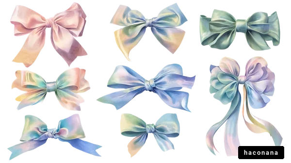 カラフルなリボンのセット