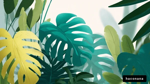 緑の葉に囲まれた風景