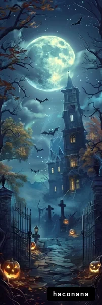 ハロウィンの夜の風景