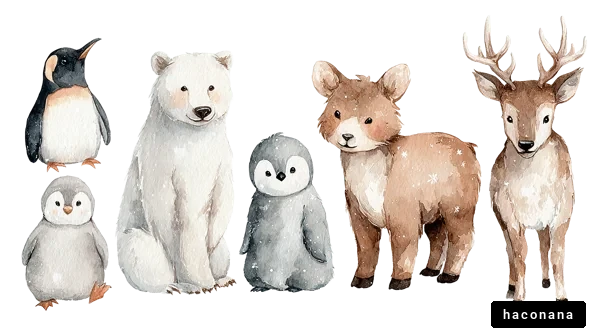 かわいい動物たちのイラスト