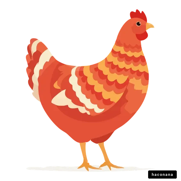 鮮やかな鶏のイラスト