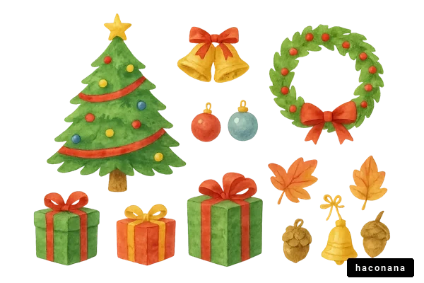クリスマスの装飾セット