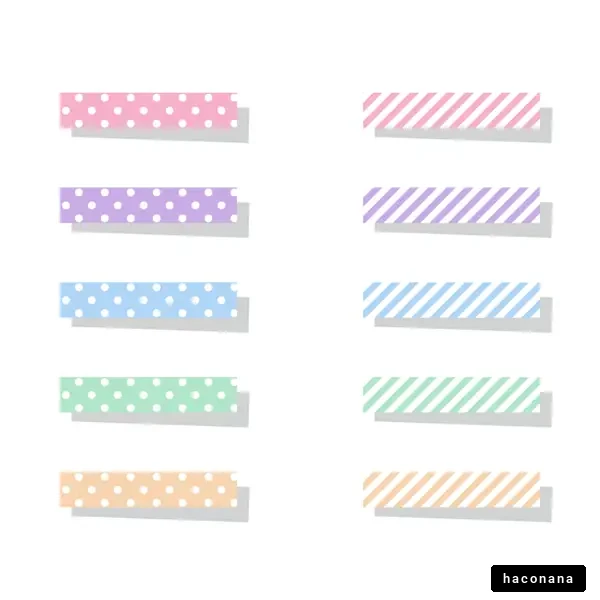 カラフルなテープのセット
