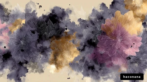 カラフルな花のアート