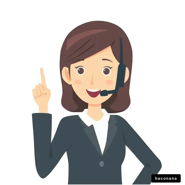 カスタマーサポートの女性のイラスト