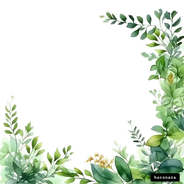 緑の葉のフレーム