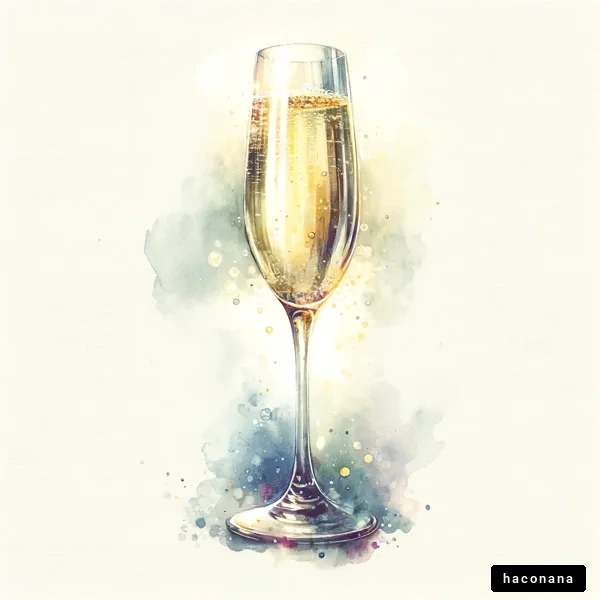 シャンパンのグラスと泡