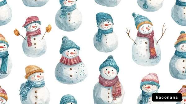 雪だるまが集まったパターン