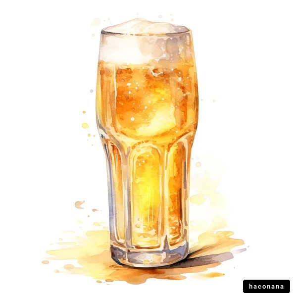 爽やかなビールのイラスト