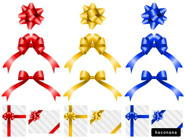 カラフルなリボンのデザイン