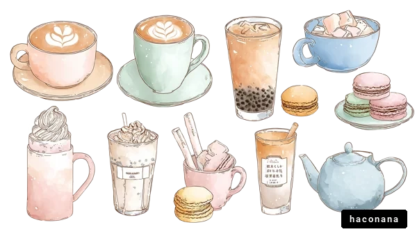 かわいい飲み物のイラスト