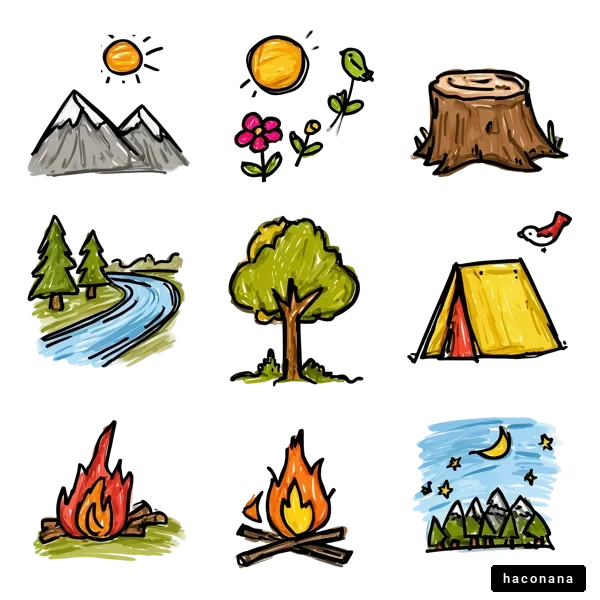 キャンプのイラスト集