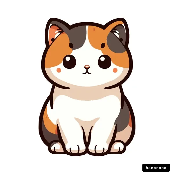 かわいい三毛猫のイラスト