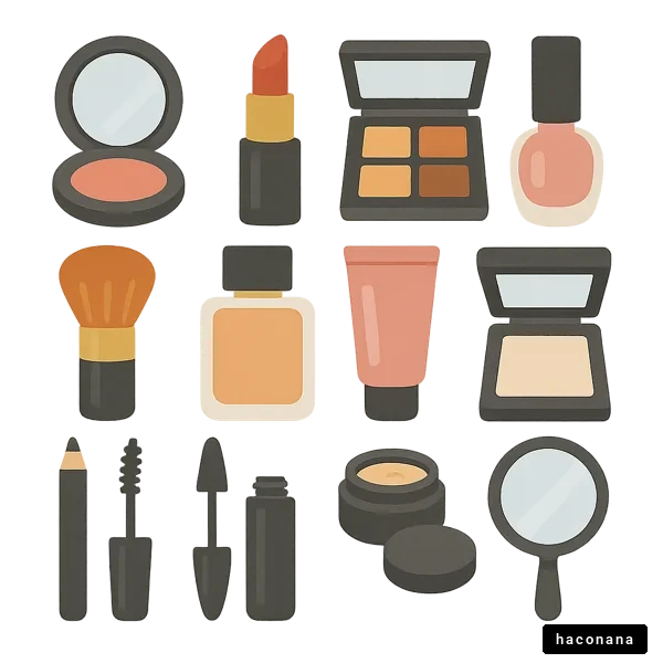 メイク用品のイラスト