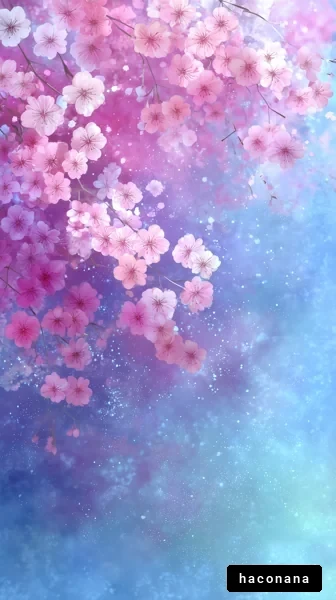 美しい桜の花と宇宙