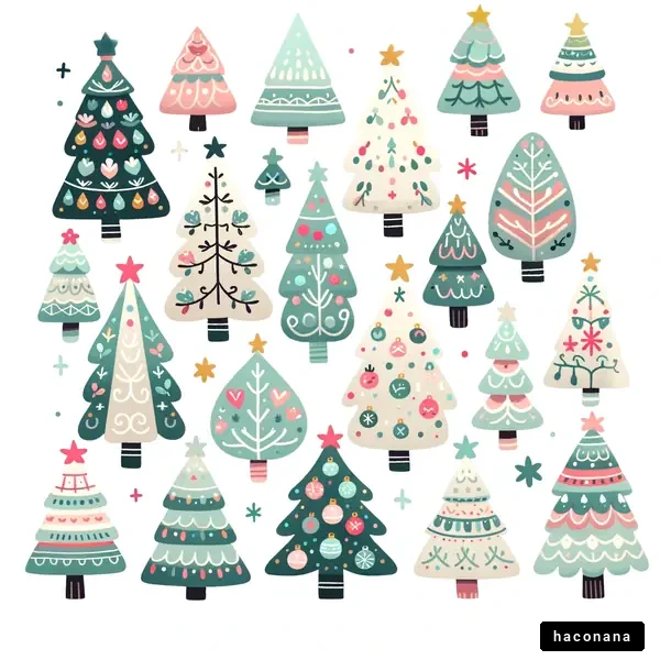 かわいいクリスマスツリーのイラスト