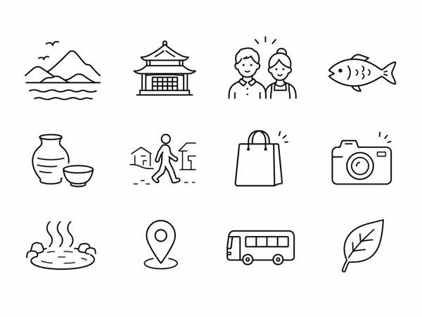 旅行・観光アイコンセット