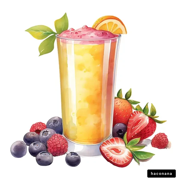 フルーツスムージーのイラスト