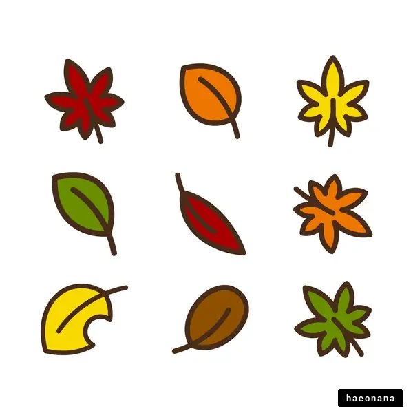 色とりどりの葉っぱたち