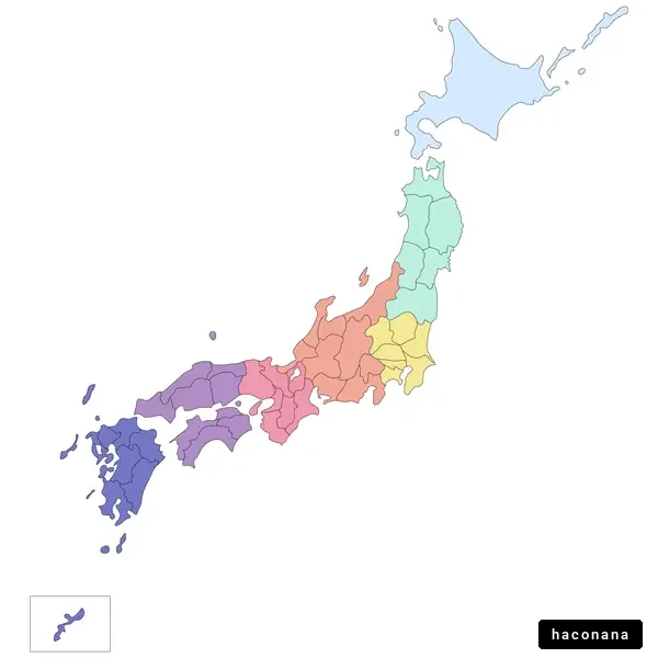 日本地図の色分け