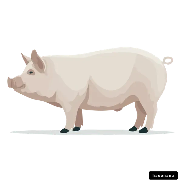 可愛い豚のイラスト