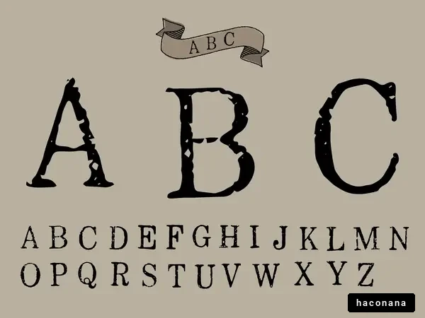 アルファベットのスタンプイラスト