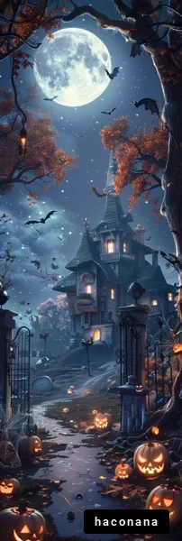 ハロウィンの幻想的な夜