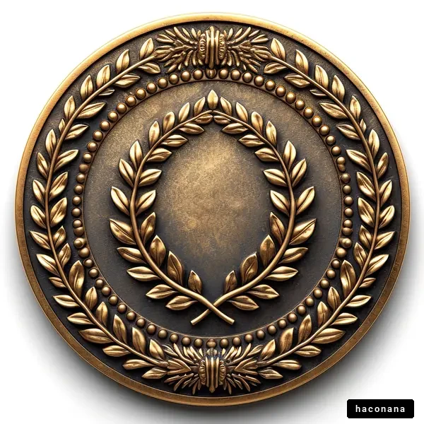 重厚なメダルのデザインイラスト