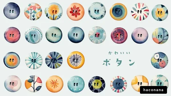 可愛いボタンのデザイン