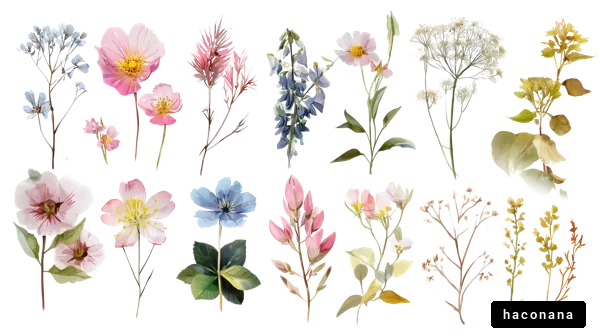 多彩な花束のセット