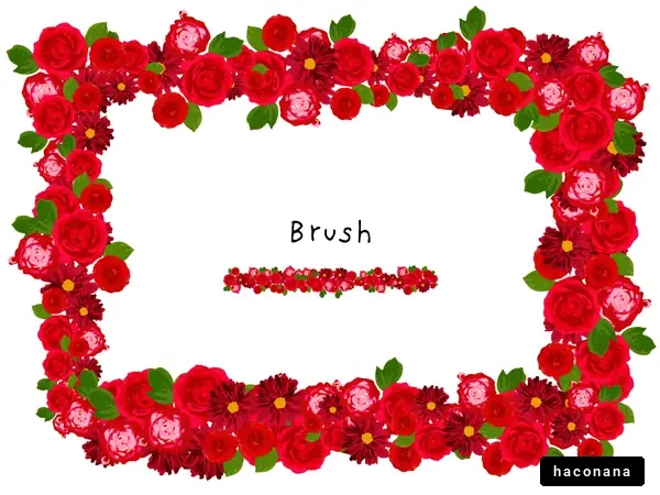 華やかな花のフレーム