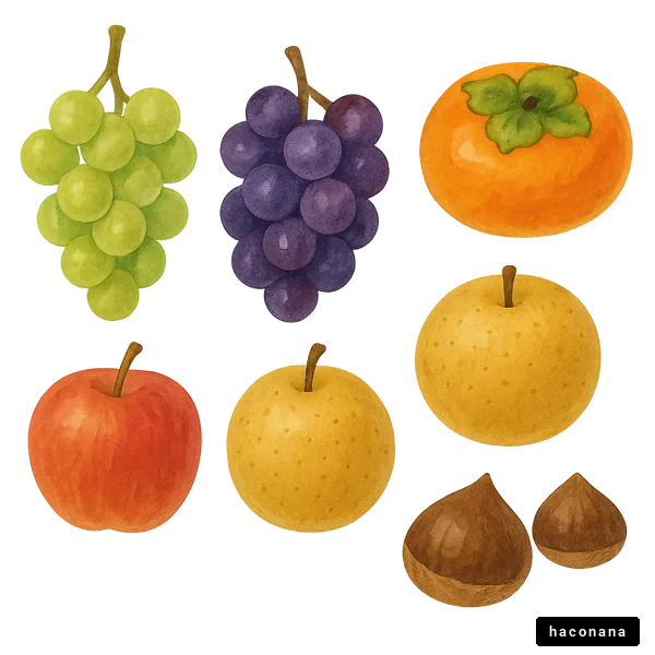 カラフルな果物のイラスト