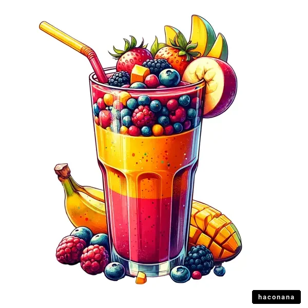 フルーツスムージーの彩り