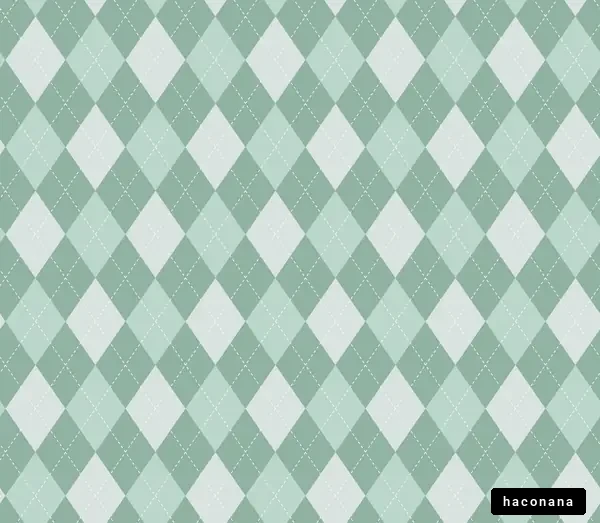 淡い緑のアーガイルパターン