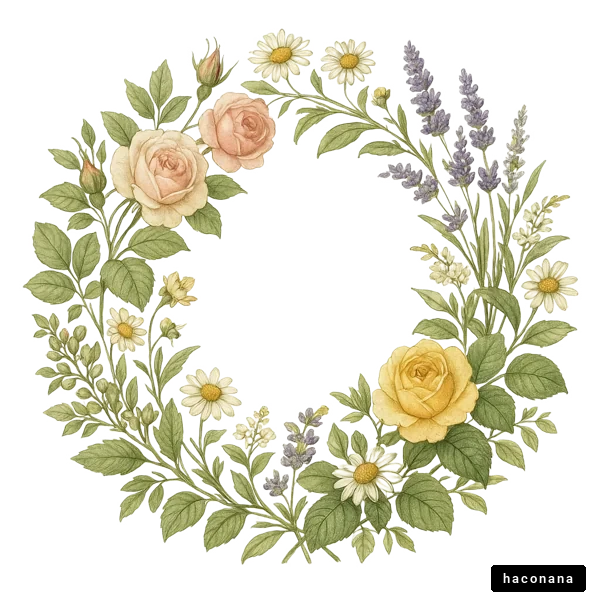 華やかな花のリース