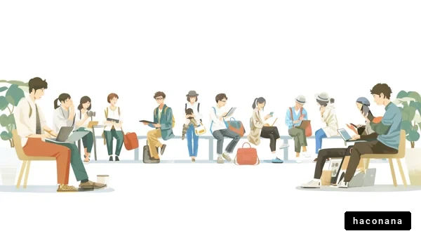 カフェでの学生の集まり