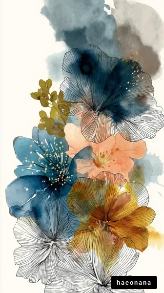 色とりどりの花のアート