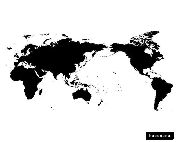 世界地図のシルエット