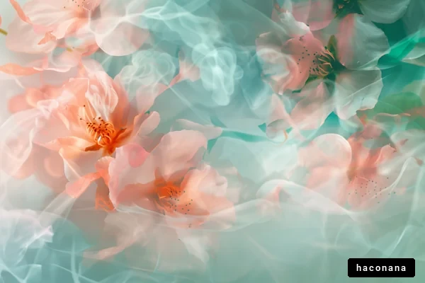 美しい花の幻想的な景色