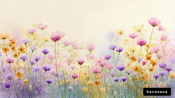 鮮やかな花々の風景