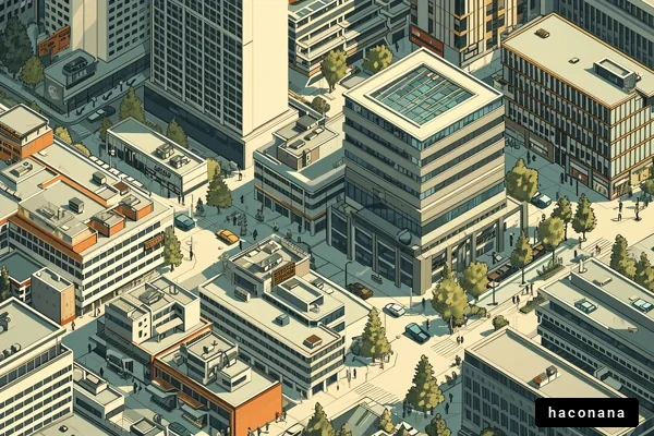 都市の風景と活気