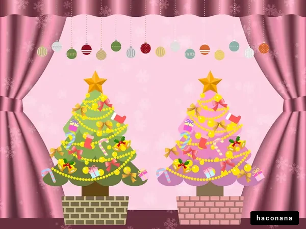 カラフルなクリスマスツリー