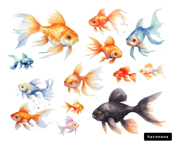 色鮮やかな金魚のイラスト集